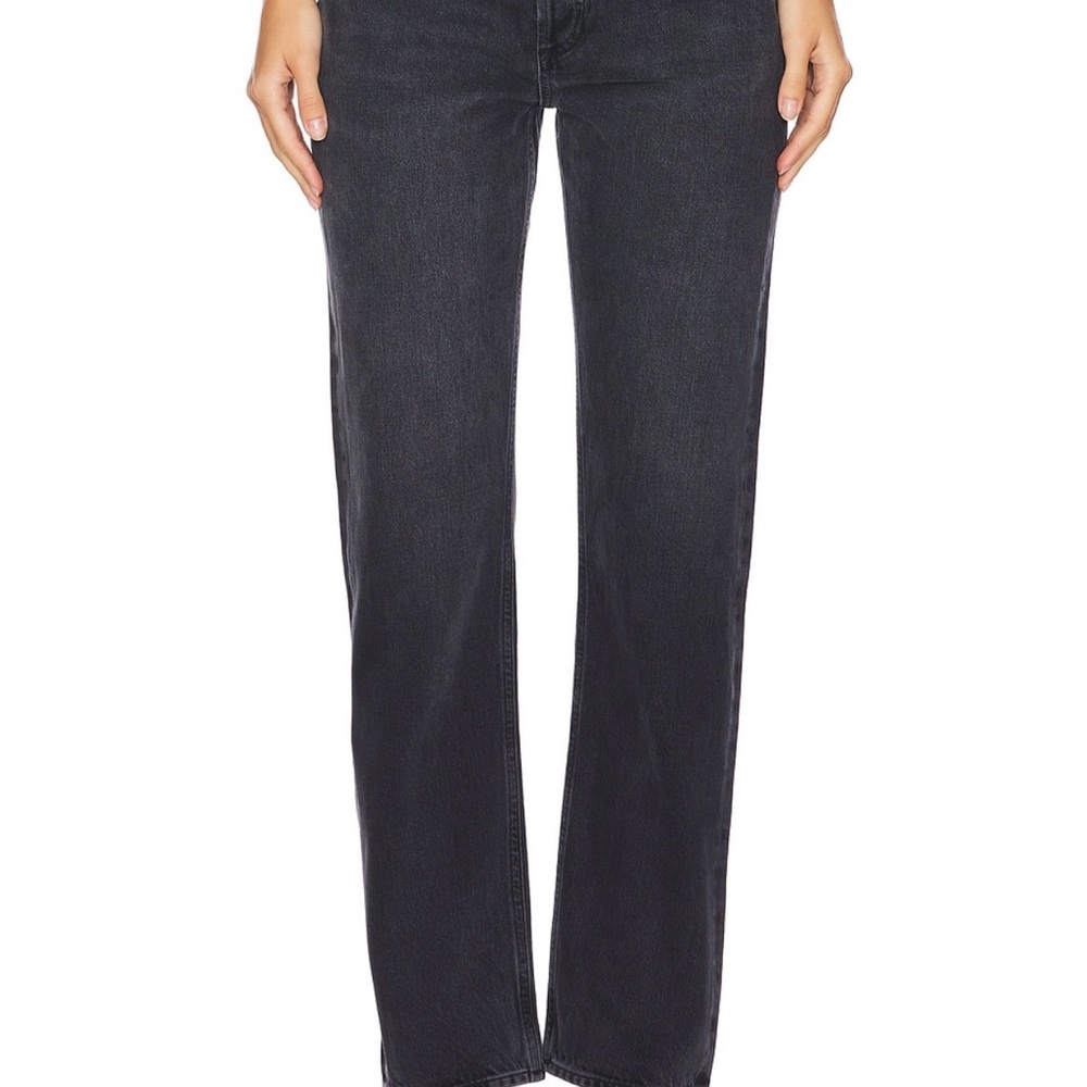 Agolde 90’s pinch waist High-Rise Straight Leg Jeans - Washed Black